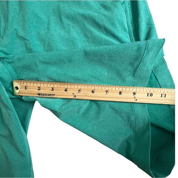 Maelreg Mens Stripe Sea Green Polyester 10" Inseam Stretch Performance Shorts 34 - Picture 6 of 10